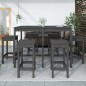 vidaXL Set de mesa y taburetes altos jardín 7 piezas madera pino gris vidaXL Set de mesa y taburetes altos jardín 7 piezas madera pino gris