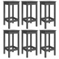 vidaXL Set de mesa y taburetes altos jardín 7 piezas madera pino gris vidaXL Set de mesa y taburetes altos jardín 7 piezas madera pino gris