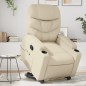 vidaXL Sillón reclinable de masaje de pie cuero artificial color crema vidaXL Sillón reclinable de masaje de pie cuero artificial color crema