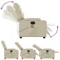 vidaXL Sillón reclinable de masaje de pie cuero artificial color crema vidaXL Sillón reclinable de masaje de pie cuero artificial color crema