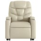 vidaXL Sillón reclinable de masaje de pie cuero artificial color crema vidaXL Sillón reclinable de masaje de pie cuero artificial color crema