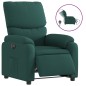 vidaXL Sillón reclinable eléctrico tela verde oscuro