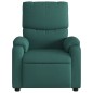 vidaXL Sillón reclinable eléctrico tela verde oscuro