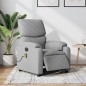 vidaXL Sillón reclinable de masaje eléctrico tela gris claro vidaXL Sillón reclinable de masaje eléctrico tela gris claro