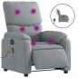 vidaXL Sillón reclinable de masaje eléctrico tela gris claro vidaXL Sillón reclinable de masaje eléctrico tela gris claro