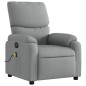 vidaXL Sillón reclinable de masaje eléctrico tela gris claro vidaXL Sillón reclinable de masaje eléctrico tela gris claro