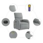 vidaXL Sillón reclinable de masaje eléctrico tela gris claro vidaXL Sillón reclinable de masaje eléctrico tela gris claro