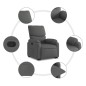vidaXL Sillón reclinable elevable de tela gris oscuro vidaXL Sillón reclinable elevable de tela gris oscuro