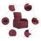 vidaXL Sillón reclinable elevable tela rojo tinto vidaXL Sillón reclinable elevable tela rojo tinto
