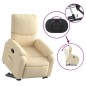 vidaXL Sillón reclinable elevable de tela color crema vidaXL Sillón reclinable elevable de tela color crema