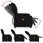 vidaXL Sillón reclinable de masaje elevable tela negro