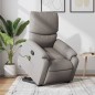 vidaXL Sillón reclinable de masaje elevable tela gris taupé vidaXL Sillón reclinable de masaje elevable tela gris taupé