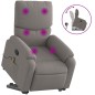 vidaXL Sillón reclinable de masaje elevable tela gris taupé vidaXL Sillón reclinable de masaje elevable tela gris taupé