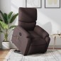 vidaXL Sillón masaje eléctrico reclinable elevable tela marrón oscuro vidaXL Sillón masaje eléctrico reclinable elevable tela marrón oscuro