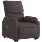 vidaXL Sillón masaje eléctrico reclinable elevable tela marrón oscuro vidaXL Sillón masaje eléctrico reclinable elevable tela marrón oscuro