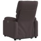 vidaXL Sillón masaje eléctrico reclinable elevable tela marrón oscuro vidaXL Sillón masaje eléctrico reclinable elevable tela marrón oscuro
