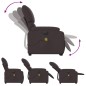 vidaXL Sillón masaje eléctrico reclinable elevable tela marrón oscuro vidaXL Sillón masaje eléctrico reclinable elevable tela marrón oscuro