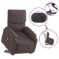 vidaXL Sillón masaje eléctrico reclinable elevable tela marrón oscuro vidaXL Sillón masaje eléctrico reclinable elevable tela marrón oscuro