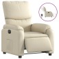 vidaXL Sillón reclinable eléctrico de cuero sintético crema vidaXL Sillón reclinable eléctrico de cuero sintético crema