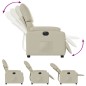 vidaXL Sillón reclinable eléctrico de cuero sintético crema vidaXL Sillón reclinable eléctrico de cuero sintético crema