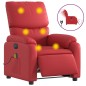 vidaXL Sillón de masaje reclinable eléctrico de cuero artificial rojo vidaXL Sillón de masaje reclinable eléctrico de cuero artificial rojo