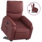 vidaXL Sillón reclinable elevable cuero artificial rojo tinto vidaXL Sillón reclinable elevable cuero artificial rojo tinto