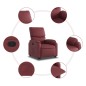 vidaXL Sillón reclinable elevable cuero artificial rojo tinto vidaXL Sillón reclinable elevable cuero artificial rojo tinto