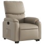 vidaXL Sillón reclinable elevable cuero artificial color capuchino