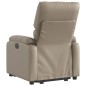 vidaXL Sillón reclinable elevable cuero artificial color capuchino