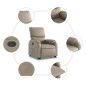 vidaXL Sillón reclinable elevable cuero artificial color capuchino