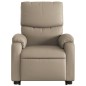 vidaXL Sillón reclinable elevable cuero artificial color capuchino