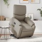 vidaXL Sillón reclinable masaje pie cuero artificial color capuchino vidaXL Sillón reclinable masaje pie cuero artificial color capuchino