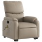 vidaXL Sillón reclinable masaje pie cuero artificial color capuchino vidaXL Sillón reclinable masaje pie cuero artificial color capuchino