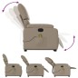 vidaXL Sillón reclinable masaje pie cuero artificial color capuchino vidaXL Sillón reclinable masaje pie cuero artificial color capuchino
