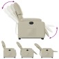 vidaXL Sillón reclinable elevable eléctrico de cuero sintético crema vidaXL Sillón reclinable elevable eléctrico de cuero sintético crema