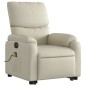 vidaXL Sillón de masaje elevable eléctrico cuero sintético crema vidaXL Sillón de masaje elevable eléctrico cuero sintético crema