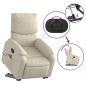 vidaXL Sillón de masaje elevable eléctrico cuero sintético crema vidaXL Sillón de masaje elevable eléctrico cuero sintético crema