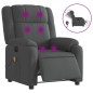 vidaXL Sillón reclinable de masaje eléctrico tela gris oscuro vidaXL Sillón reclinable de masaje eléctrico tela gris oscuro