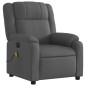 vidaXL Sillón reclinable de masaje eléctrico tela gris oscuro vidaXL Sillón reclinable de masaje eléctrico tela gris oscuro