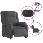 vidaXL Sillón reclinable de masaje eléctrico tela gris oscuro vidaXL Sillón reclinable de masaje eléctrico tela gris oscuro