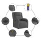 vidaXL Sillón reclinable de masaje eléctrico tela gris oscuro vidaXL Sillón reclinable de masaje eléctrico tela gris oscuro