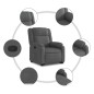 vidaXL Sillón reclinable elevable de tela gris oscuro vidaXL Sillón reclinable elevable de tela gris oscuro