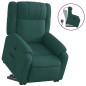 vidaXL Sillón reclinable elevable tela verde oscuro vidaXL Sillón reclinable elevable tela verde oscuro