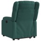 vidaXL Sillón reclinable elevable tela verde oscuro vidaXL Sillón reclinable elevable tela verde oscuro