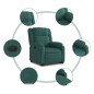 vidaXL Sillón reclinable elevable tela verde oscuro vidaXL Sillón reclinable elevable tela verde oscuro
