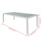 vidaXL Set de comedor de jardín 9 piezas ratán sintético blanco crema vidaXL Set de comedor de jardín 9 piezas ratán sintético blanco crema
