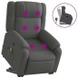 vidaXL Silla de masaje reclinable de pie de tela gris oscuro vidaXL Silla de masaje reclinable de pie de tela gris oscuro