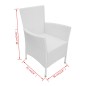 vidaXL Set de comedor de jardín 9 piezas ratán sintético blanco crema vidaXL Set de comedor de jardín 9 piezas ratán sintético blanco crema