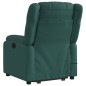 vidaXL Silla de masaje reclinable de pie de tela verde oscura vidaXL Silla de masaje reclinable de pie de tela verde oscura