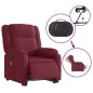 vidaXL Sillón de masaje eléctrico reclinable elevable tela rojo tinto vidaXL Sillón de masaje eléctrico reclinable elevable tela rojo tinto
